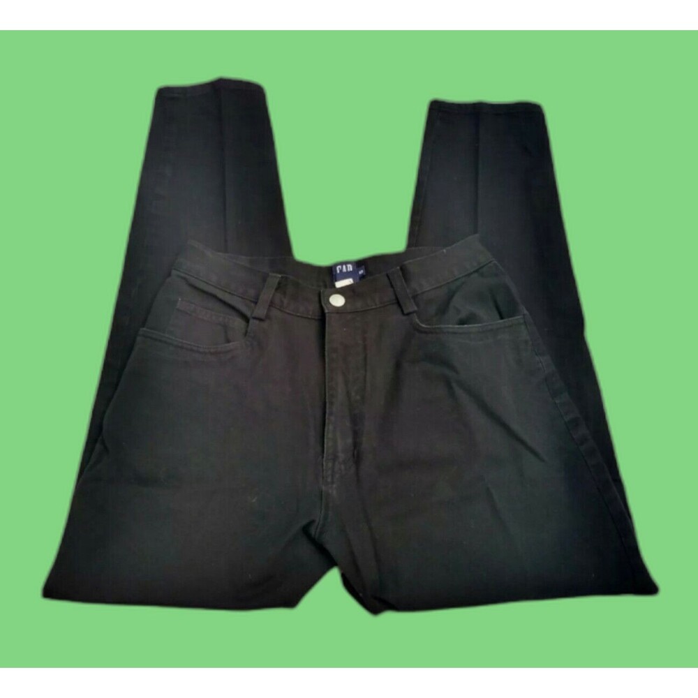 Gap Woman Jeans Sz 10 Black Straight Leg 5 Pockets Classic Casual Cowboy